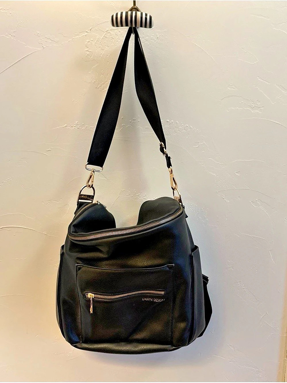 Fawn Design The Original Diaper Bag Black Convertible Backpack